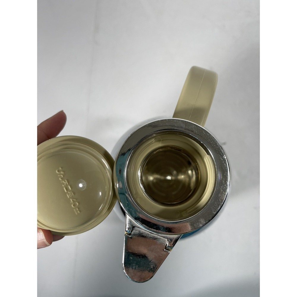 Vintage Yacht Vacuum Bottle Stainless Steel Wood Lid Carafe Pitcher Thermo Japan - Picture 4 of 7